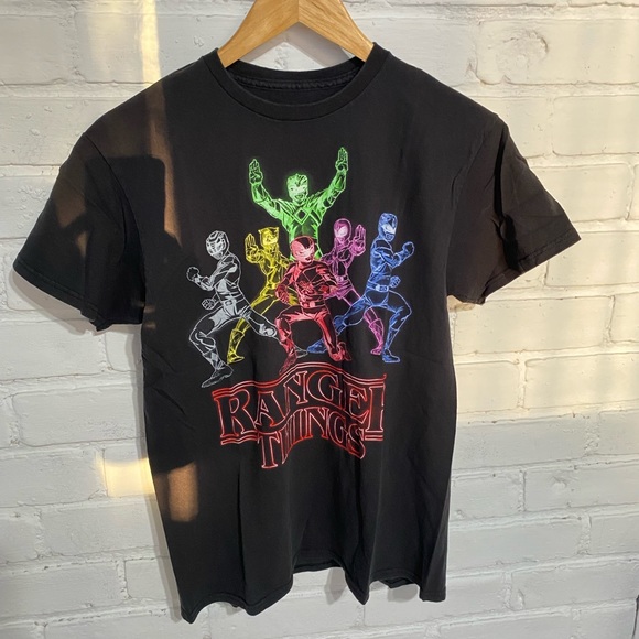 Ranger Things Power Rangers Graphic T shirt - Picture 2 of 5